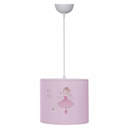 ΠΑΙΔΙΚΟ ΦΩΤΙΣΤΙΚΟ ΟΡΟΦΗΣ ΥΦΑΣΜΑΤΙΝΟ BALLERINA Φ25x21-62 εκ.HM7575.02 Διακόσμηση - Φωτισμός - Χαλιά