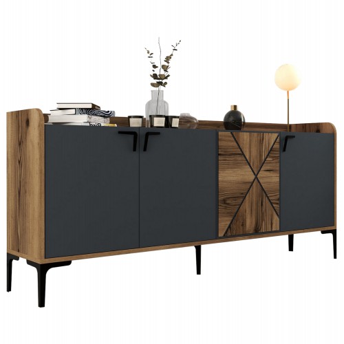 ΜΠΟΥΦΕΣ ΜΕΛΑΜΙΝΗΣ ΚΑΡΥΔΙ ΚΑΙ ΑΝΘΡΑΚΙ 180x35x78Yεκ. HM9433.01 Τραπεζαρία ΜΠΟΥΦΕΣ ΜΕΛΑΜΙΝΗΣ ΚΑΡΥΔΙ ΚΑΙ ΑΝΘΡΑΚΙ 180x35x78Yεκ. HM9433.01 Τραπεζαρία