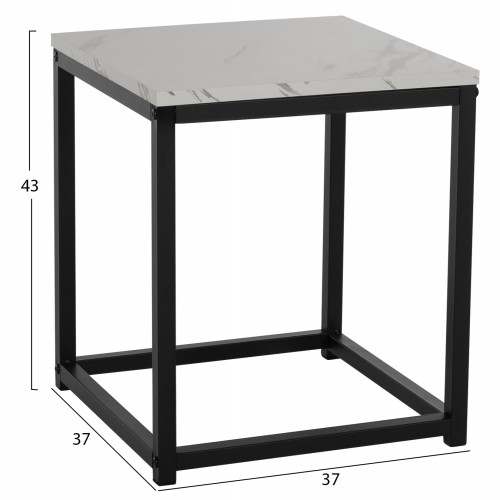 ΖΙΓΚΟΝ GRELAY 2 ΤΕΜ MDF ΟΨΗ ΜΑΡΜΑΡΟΥ & ΜΕΤΑΛΛΟ HM8762.12 45Χ45Χ50εκ. & 37Χ37Χ43 εκ. Σαλόνι