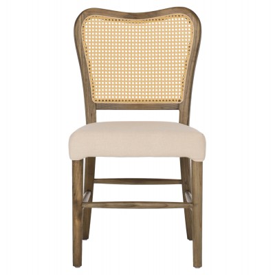 ΚΑΡΕΚΛΑ ΤΟΟΝ ΞΥΛΟ RATTAN ΥΦΑΣΜΑ HM9406.04 47x52x91,5Υεκ. Σαλόνι