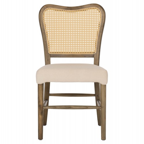 ΚΑΡΕΚΛΑ ΤΟΟΝ ΞΥΛΟ RATTAN ΥΦΑΣΜΑ HM9406.04 47x52x91,5Υεκ. Σαλόνι