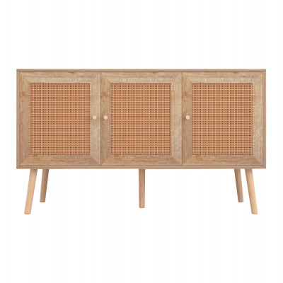 ΜΠΟΥΦΕΣ ΜΕΛΑΜΙΝΗΣ COLM- ΣΥΝΘ. RATTAN ΣΤΙΣ ΠΟΡΤΕΣ HM9220.11 120Χ39Χ70Υεκ. Τραπεζαρία