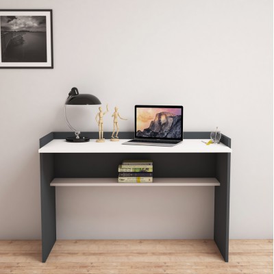 ΓΡΑΦΕΙΟ ΜΕΛΑΜΙΝΗΣ ΓΚΡΙ ΛΕΥΚΟ HM9227.13 118x58x80Υεκ. Έπιπλα Γραφείου