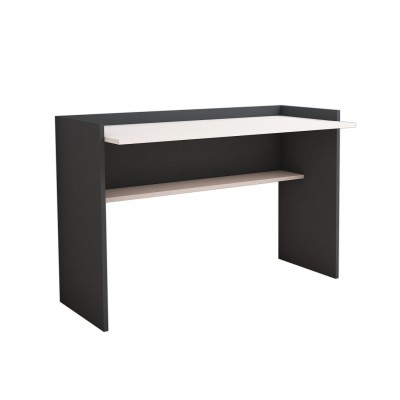 ΓΡΑΦΕΙΟ ΜΕΛΑΜΙΝΗΣ ΓΚΡΙ ΛΕΥΚΟ HM9227.13 118x58x80Υεκ. Έπιπλα Γραφείου