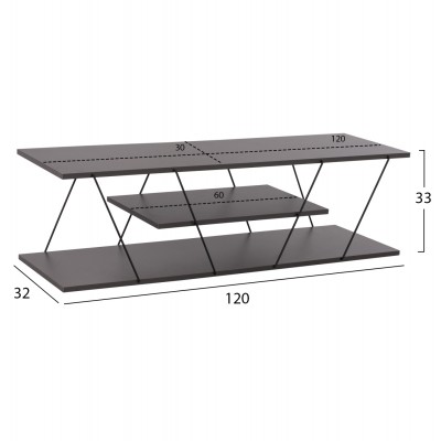 ΕΠΙΠΛΟ ΤΗΛΕΟΡΑΣΗΣ TARS HM8922.20 ΜΕΛΑΜΙΝΗ ΓΚΡΙ 120x32x33Yεκ. ΕΠΙΠΛΟ ΤΗΛΕΟΡΑΣΗΣ TARS HM8922.20 ΜΕΛΑΜΙΝΗ ΓΚΡΙ 120x32x33Yεκ.