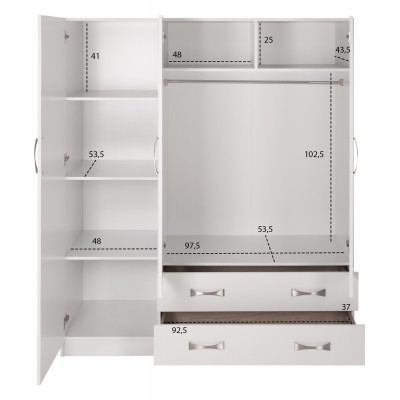 ΝΤΟΥΛΑΠΑ 3ΦΥΛΛΗ CARLY HM384.05 ΜΕ ΔΥΟ ΣΥΡΤΑΡΙΑ ΛΕΥΚΗ 150X55Χ180Υεκ. Υπνοδωμάτιο ΝΤΟΥΛΑΠΑ 3ΦΥΛΛΗ CARLY HM384.05 ΜΕ ΔΥΟ ΣΥΡΤΑΡΙΑ ΛΕΥΚΗ 150X55Χ180Υεκ. Υπνοδωμάτιο