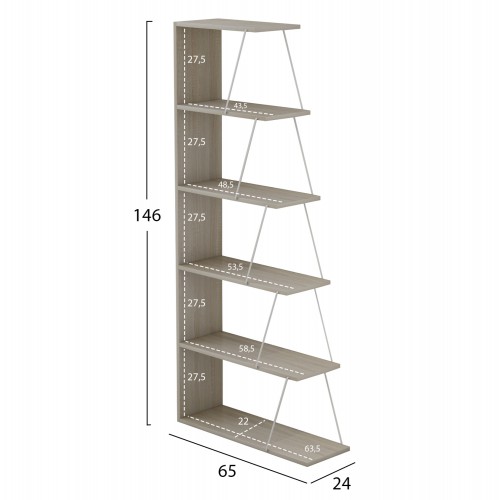 ΒΙΒΛΙΟΘΗΚΗ ΜΕΛΑΜΙΝΗΣ MINI TARS SONAMA ΛΕΥΚΟ HM2241.11 65x22x146Υ εκ. Έπιπλα Γραφείου ΒΙΒΛΙΟΘΗΚΗ ΜΕΛΑΜΙΝΗΣ MINI TARS SONAMA ΛΕΥΚΟ HM2241.11 65x22x146Υ εκ. Έπιπλα Γραφείου