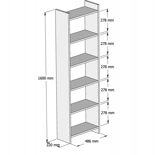ΒΙΒΛΙΟΘΗΚΗ ΜΕΛΑΜΙΝΗΣ SONΟMA-ΛΕΥΚΟ HM9226.12 48,5x22x160Υ εκ. Έπιπλα Γραφείου ΒΙΒΛΙΟΘΗΚΗ ΜΕΛΑΜΙΝΗΣ SONΟMA-ΛΕΥΚΟ HM9226.12 48,5x22x160Υ εκ. Έπιπλα Γραφείου