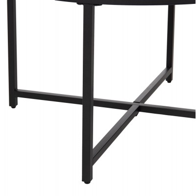 ΤΡΑΠΕΖΙ ΣΑΛΟΝΙΟΥ HM9420.03 BLACK MARBLE ΜΕΛΑΜΙΝΗ-ΜΑΥΡΗ ΜΕΤΑΛΛΙΚΗ ΒΑΣΗ Φ80x48,5Yεκ. Σαλόνι