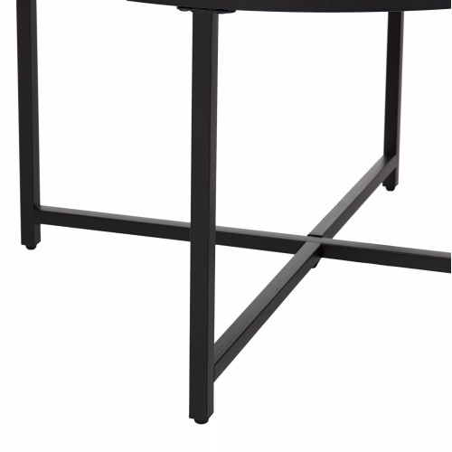ΤΡΑΠΕΖΙ ΣΑΛΟΝΙΟΥ HM9420.03 BLACK MARBLE ΜΕΛΑΜΙΝΗ-ΜΑΥΡΗ ΜΕΤΑΛΛΙΚΗ ΒΑΣΗ Φ80x48,5Yεκ. Σαλόνι