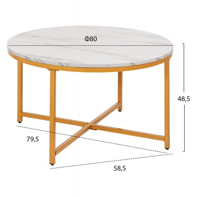 ΤΡΑΠΕΖΙ ΣΑΛΟΝΙΟΥ HM9420.01 WHITE MARBLE ΜΕΛΑΜΙΝΗ-ΧΡΥΣΗ ΜΕΤΑΛΛΙΚΗ ΒΑΣΗ Φ80x48,5Yεκ. ΤΡΑΠΕΖΙ ΣΑΛΟΝΙΟΥ HM9420.01 WHITE MARBLE ΜΕΛΑΜΙΝΗ-ΧΡΥΣΗ ΜΕΤΑΛΛΙΚΗ ΒΑΣΗ Φ80x48,5Yεκ.