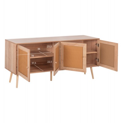 ΜΠΟΥΦΕΣ COLM HM9440.11 ΜΕΛΑΜΙΝΗΣ & ΣΥΝΘΕΤΙΚΟ RATTAN ΣΤΙΣ 4 ΠΟΡΤΕΣ 160x39,5x71Yεκ. Τραπεζαρία ΜΠΟΥΦΕΣ COLM HM9440.11 ΜΕΛΑΜΙΝΗΣ & ΣΥΝΘΕΤΙΚΟ RATTAN ΣΤΙΣ 4 ΠΟΡΤΕΣ 160x39,5x71Yεκ. Τραπεζαρία