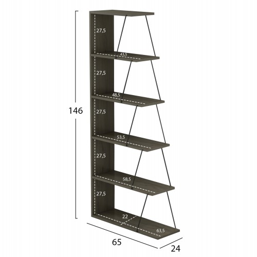 ΒΙΒΛΙΟΘΗΚΗ ΜΙΝΙ TARS HM2241.13 OLIVE GREY ME ΜΑΥΡΕΣ ΒΕΡΓΕΣ 65x22-24x146Υεκ. Έπιπλα Γραφείου ΒΙΒΛΙΟΘΗΚΗ ΜΙΝΙ TARS HM2241.13 OLIVE GREY ME ΜΑΥΡΕΣ ΒΕΡΓΕΣ 65x22-24x146Υεκ. Έπιπλα Γραφείου