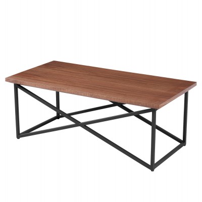 ΤΡΑΠΕΖΙ ΣΑΛΟΝΙΟΥ HM9469.02 MDF ΜΕ ΚΑΠΛΑΜΑ ΑΠΟ ΞΥΛΟ ΦΡΑΞΟΥ 120x60x45,5Yεκ.