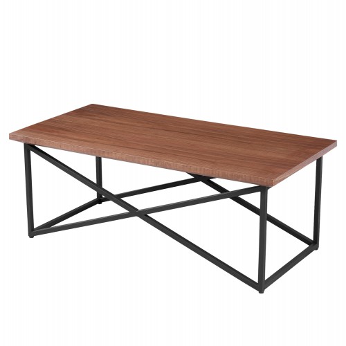 ΤΡΑΠΕΖΙ ΣΑΛΟΝΙΟΥ HM9469.02 MDF ΜΕ ΚΑΠΛΑΜΑ ΑΠΟ ΞΥΛΟ ΦΡΑΞΟΥ 120x60x45,5Yεκ. Σαλόνι