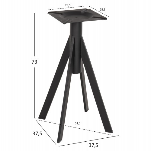 ΒΑΣΗ ΤΡΑΠΕΖΙΟΥ ΜΑΥΡΗ ΜΕΤΑΛΛΙΚΗ ΗΜ5918 37,5x37,5x73 εκ. Μπαρ - Εστίασης ΒΑΣΗ ΤΡΑΠΕΖΙΟΥ ΜΑΥΡΗ ΜΕΤΑΛΛΙΚΗ ΗΜ5918 37,5x37,5x73 εκ. Μπαρ - Εστίασης