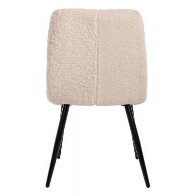 ΚΑΡΕΚΛΑ SHELLY HM8590.02 ΛΕΥΚΟ TEDDY ΥΦΑΣΜΑ ME ΜΕΤΑΛΛΙΚΑ ΜΑΥΡΑ ΠΟΔΙΑ 48x64x87Yεκ. Σαλόνι
