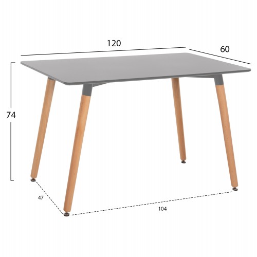 ΤΡΑΠΕΖΙ MINIMAL HM8581.02 ΜΑΥΡΟ MDF-ΠΟΔΙΑ ΟΞΙΑ ΣΕ ΦΥΣΙΚΟ ΧΡΩΜΑ- 120Χ60X74Υεκ. Σαλόνι