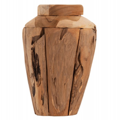 ΔΙΑΚΟΣΜΗΤΙΚΟ ΒΑΖΟ HM7917 ΑΠΟ ΚΟΜΜΑΤΙΑ ΑΝΑΚΥΚΛΩΜΕΝΟΥ ΞΥΛΟΥ TEAK ΣΕ ΦΥΣΙΚΟ Φ15x30Y εκ. Διακόσμηση - Φως - Χαλιά