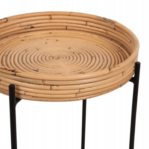 ΤΡΑΠΕΖΑΚΙ ΒΟΗΘΗΤΙΚΟ FLY HM7905 RATTAN ΦΥΣΙΚΟ ΧΡΩΜΑ-ΜΕΤΑΛΛΙΚΗ ΒΑΣΗ ΜΑΥΡΗ Φ32x48Yεκ. Σαλόνι ΤΡΑΠΕΖΑΚΙ ΒΟΗΘΗΤΙΚΟ FLY HM7905 RATTAN ΦΥΣΙΚΟ ΧΡΩΜΑ-ΜΕΤΑΛΛΙΚΗ ΒΑΣΗ ΜΑΥΡΗ Φ32x48Yεκ. Σαλόνι