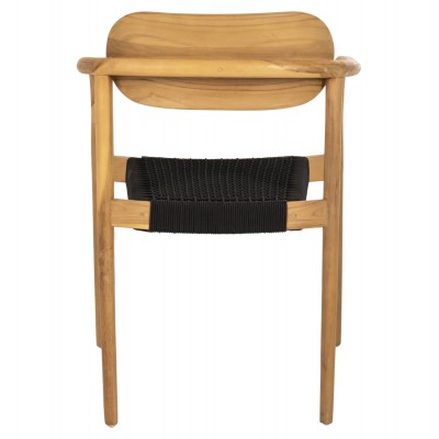 ΠΟΛΥΘΡΟΝΑ OSLO HM9636.02 ΞΥΛΟ TEAK ΦΥΣΙΚΟ & ΜΑΥΡΟ ΣΧΟΙΝΙ 55x54x80Y εκ. Σαλόνι