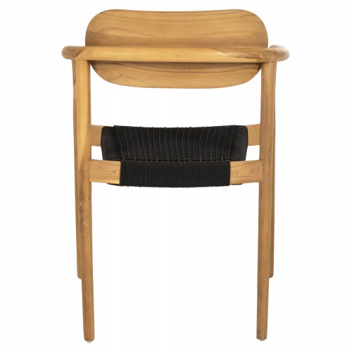 ΠΟΛΥΘΡΟΝΑ OSLO HM9636.02 ΞΥΛΟ TEAK ΦΥΣΙΚΟ & ΜΑΥΡΟ ΣΧΟΙΝΙ 55x54x80Y εκ. Σαλόνι