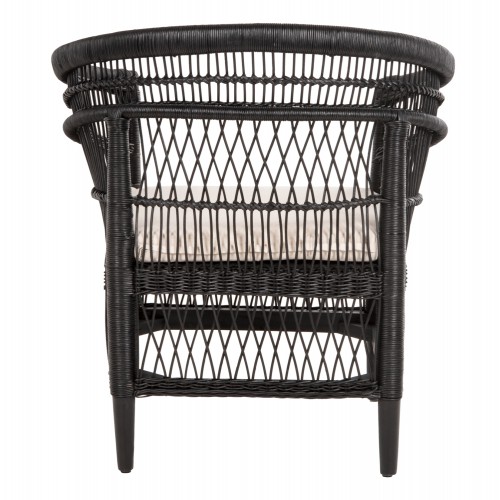 ΠΟΛΥΘΡΟΝΑ MALAWI HM9635.03 ΞΥΛΟ ΜΑΟΝΙ ΜΕ RATTAN ΜΑΥΡΟ-ΛΕΥΚΟ ΜΑΞΙΛΑΡΙ 80x70x86Υεκ. Εξωτερικού Χώρου