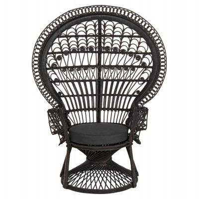 ΠΟΛΥΘΡΟΝΑ ROYAL PEACOCK HM9342.03 RATTAN ΜΑΥΡΟ-ΜΑΞΙΛΑΡΙ ΜΑΥΡΟ 114x72x150Yεκ. ΠΟΛΥΘΡΟΝΑ ROYAL PEACOCK HM9342.03 RATTAN ΜΑΥΡΟ-ΜΑΞΙΛΑΡΙ ΜΑΥΡΟ 114x72x150Yεκ.