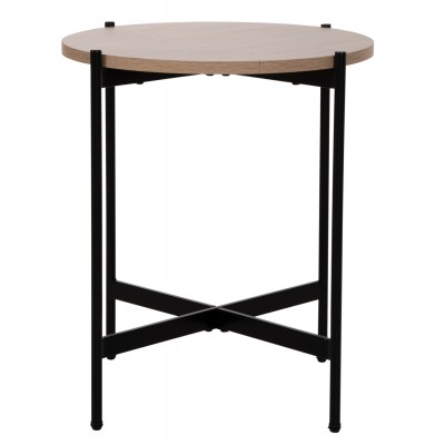 ΒΟΗΘΗΤΙΚΟ ΤΡΑΠΕΖΙ HM9589.03 MDF SONAMA-ΜΑΥΡΗ ΜΕΤΑΛΛΙΚΗ ΒΑΣΗ Φ50x55Υεκ. Σαλόνι