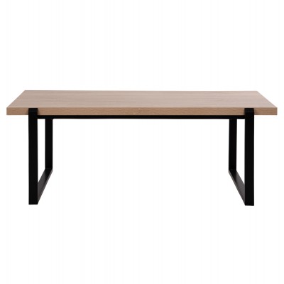 ΤΡΑΠΕΖΙ ΣΑΛΟΝΙΟΥ HM9585.03 MDF SONOMA-ΜΑΥΡΗ ΜΕΤΑΛΛΙΚΗ ΒΑΣΗ 120x60X46Yεκ. Σαλόνι
