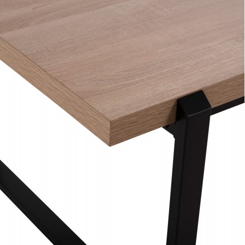 ΤΡΑΠΕΖΙ ΣΑΛΟΝΙΟΥ HM9585.03 MDF SONOMA-ΜΑΥΡΗ ΜΕΤΑΛΛΙΚΗ ΒΑΣΗ 120x60X46Yεκ. Σαλόνι