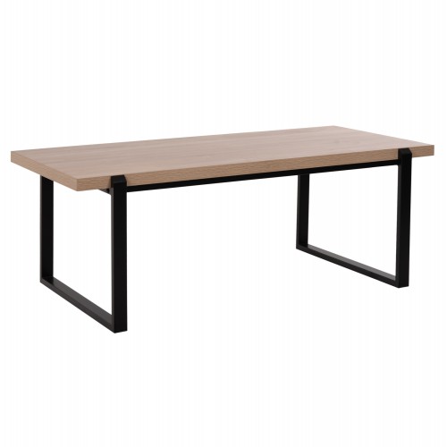 ΤΡΑΠΕΖΙ ΣΑΛΟΝΙΟΥ HM9585.03 MDF SONOMA-ΜΑΥΡΗ ΜΕΤΑΛΛΙΚΗ ΒΑΣΗ 120x60X46Yεκ. Σαλόνι