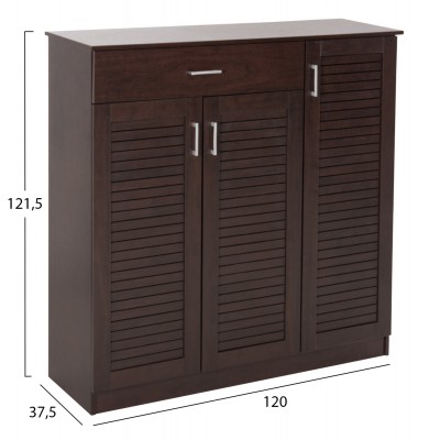 ΠΑΠΟΥΤΣΟΘΗΚΗ-ΝΤΟΥΛΑΠΑ PROBY HM9607.01 ΜΕΛΑΜΙΝΗ WENGE 120x37,5x121,5Υεκ.