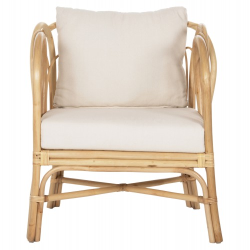 ΠΟΛΥΘΡΟΝΑ ESTOR HM9817 RATTAN ΣΕ ΦΥΣΙΚΟ-ΛΕΥΚΟ ΜΑΞΙΛΑΡΙ 78x75x92Υ εκ. Εξωτερικού Χώρου