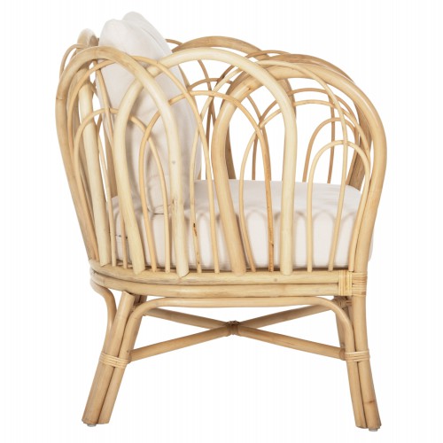 ΠΟΛΥΘΡΟΝΑ ESTOR HM9817 RATTAN ΣΕ ΦΥΣΙΚΟ-ΛΕΥΚΟ ΜΑΞΙΛΑΡΙ 78x75x92Υ εκ. Εξωτερικού Χώρου
