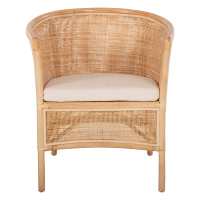 ΠΟΛΥΘΡΟΝΑ APRON HM9818 RATTAN ΠΛΕΚΤΟ ΣΕ ΦΥΣΙΚΟ-ΛΕΥΚΟ ΜΑΞΙΛΑΡΙ 75x70x85Υεκ. Εξωτερικού Χώρου