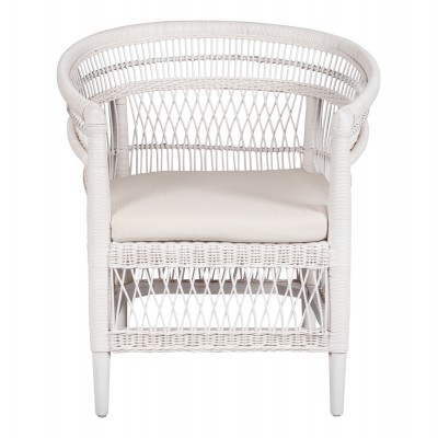 ΠΟΛΥΘΡΟΝΑ MALAWI HM9635.02 ΞΥΛΟ ΜΑΟΝΙ ΜΕ RATTAN ΛΕΥΚΟ-ΛΕΥΚΟ ΜΑΞΙΛΑΡΙ 80x70x86Υεκ. Εξωτερικού Χώρου