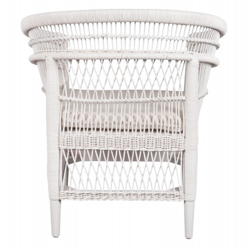 ΠΟΛΥΘΡΟΝΑ MALAWI HM9635.02 ΞΥΛΟ ΜΑΟΝΙ ΜΕ RATTAN ΛΕΥΚΟ-ΛΕΥΚΟ ΜΑΞΙΛΑΡΙ 80x70x86Υεκ. Εξωτερικού Χώρου