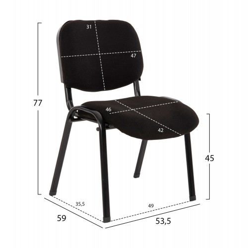 ΚΑΡΕΚΛΑ JANISHA HM1010.11 HOMEMARKT ΜΕ ΥΦΑΣΜΑ ΜΑΥΡΟ 53,5x59x77Υεκ. Έπιπλα Γραφείου