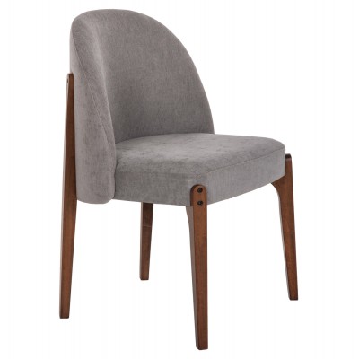 ΣΕΤ ΚΑΡΕΚΛΑ ΤΡΑΠΕΖΑΡΙΑΣ RAMMER HM9744.01 RUBBERWOOD ΣΕ ΚΑΡΥΔΙ-ΓΚΡΙ ΥΦΑΣΜΑ 57x55x86Υεκ.