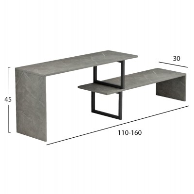 ΕΠΙΠΛΟ ΤΗΛΕΟΡΑΣΗΣ ΕΠΕΚΤ. BRIGGITE HM8892.11 ΜΕΛΑΜΙΝΗ GREY STONE TEXTURE 160x30x45Υεκ. ΕΠΙΠΛΟ ΤΗΛΕΟΡΑΣΗΣ ΕΠΕΚΤ. BRIGGITE HM8892.11 ΜΕΛΑΜΙΝΗ GREY STONE TEXTURE 160x30x45Υεκ.