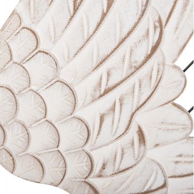 ΔΙΑΚΟΣΜΗΤΙΚΟ ΤΟΙΧΟΥ ΦΤΕΡΑ HM4223 MDF ΣΕ ΛΕΥΚΟ-ΜΑΥΡΟ ΜΕΤΑΛΛΟ 39x1,5x92Υ εκ. Διακόσμηση - Φως - Χαλιά