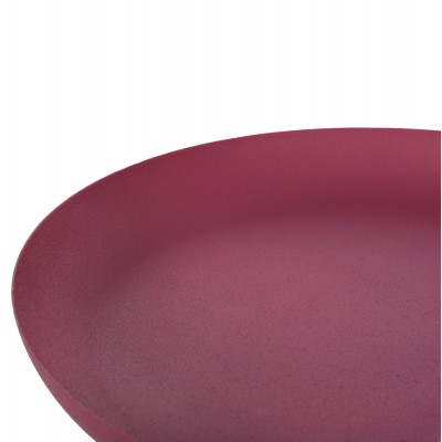 ΤΡΑΠΕΖΙ ΒΟΗΘΗΤΙΚΟ ΣΤΡΟΓΓΥΛΟ DELBEL HM4262.06 ΜΕΤΑΛΛΟ ΣΕ ΡΟΖ Φ36x49Υ εκ. Σαλόνι