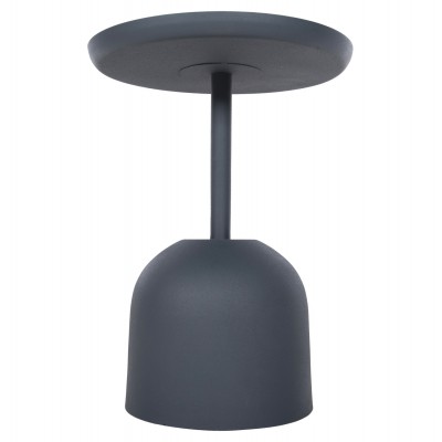 ΤΡΑΠΕΖΙ ΒΟΗΘΗΤΙΚΟ ΣΤΡΟΓΓΥΛΟ DELBEL HM4261.05 ΜΕΤΑΛΛΟ ΜΠΛΕ ΣΚΟΥΡΟ Φ39,5x53,5Υ εκ. Σαλόνι