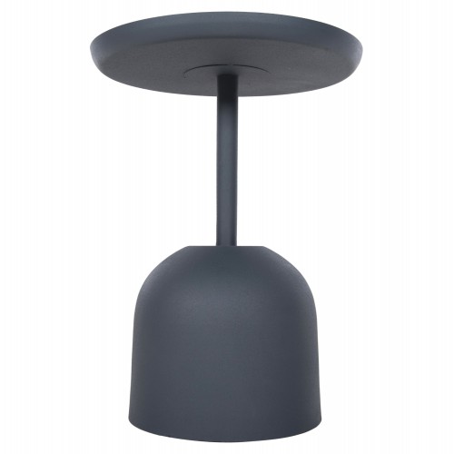 ΤΡΑΠΕΖΙ ΒΟΗΘΗΤΙΚΟ ΣΤΡΟΓΓΥΛΟ DELBEL HM4261.05 ΜΕΤΑΛΛΟ ΜΠΛΕ ΣΚΟΥΡΟ Φ39,5x53,5Υ εκ. Σαλόνι