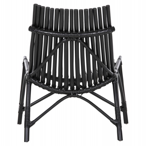 ΚΑΡΕΚΛΑ ΕΞΩΤ.ΧΩΡΟΥ CELLION HM9812.02 ΡΑΒΔΟΙ RATTAN ΣΕ ΜΑΥΡΟ ΧΡΩΜΑ 76x72x83Υεκ. Εξωτερικού Χώρου