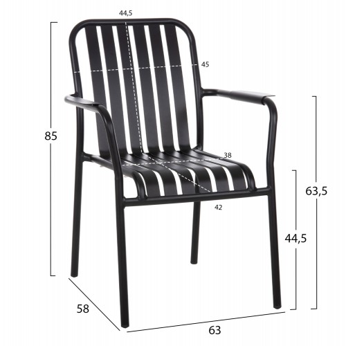 ΠΟΛΥΘΡΟΝΑ ΑΛΟΥΜΙΝΙΟΥ RACHEL HM6088.01 ΜΑΥΡΗ 63x58x85Υεκ. Εξωτερικού Χώρου