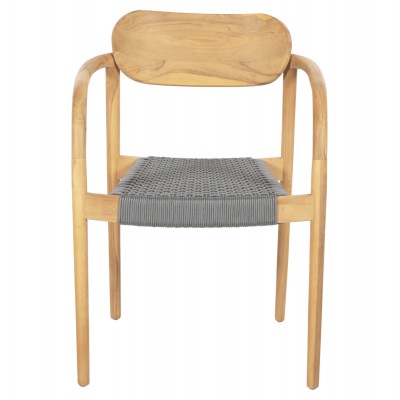 ΠΟΛΥΘΡΟΝΑ OSLO HM9636.08 ΞΥΛΟ TEAK ΦΥΣΙΚΟ & ΓΚΡΙ ΣΧΟΙΝΙ 55x54x80Yεκ. Σαλόνι