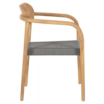 ΠΟΛΥΘΡΟΝΑ OSLO HM9636.08 ΞΥΛΟ TEAK ΦΥΣΙΚΟ & ΓΚΡΙ ΣΧΟΙΝΙ 55x54x80Yεκ. Σαλόνι