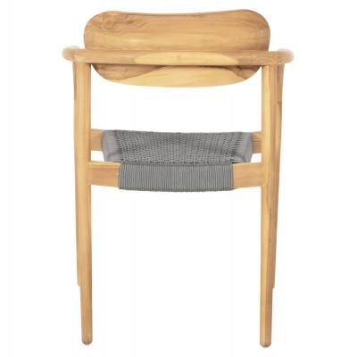 ΠΟΛΥΘΡΟΝΑ OSLO HM9636.08 ΞΥΛΟ TEAK ΦΥΣΙΚΟ & ΓΚΡΙ ΣΧΟΙΝΙ 55x54x80Yεκ. Σαλόνι